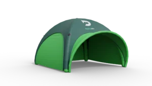 Inflatable sealed air tent