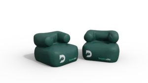 Inflatable sealed air armchair